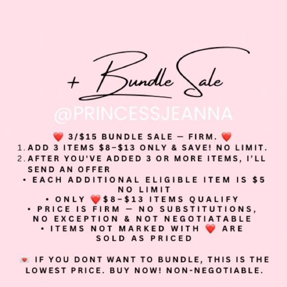 ❤️3/$15 Bundle Sale — Firm. Bundle 3 ❤️ Items $8–$13 only & Save! No limit. - Picture 2 of 5